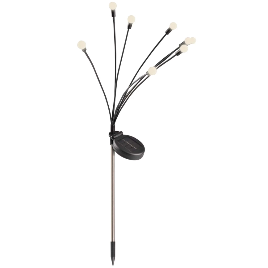 LED Соларна лампа FIORINI 8xLED/1,2V 600 mAh IP44 черен