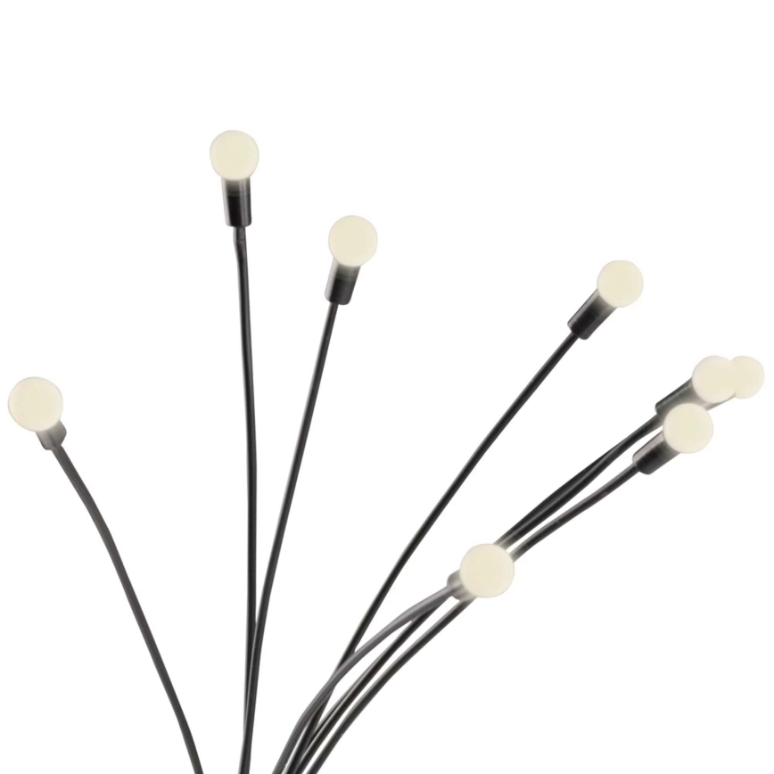 LED Соларна лампа FIORINI 8xLED/1,2V 600 mAh IP44 черен