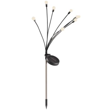 LED Соларна лампа FIORINI 8xLED/1,2V 600 mAh IP44 черна