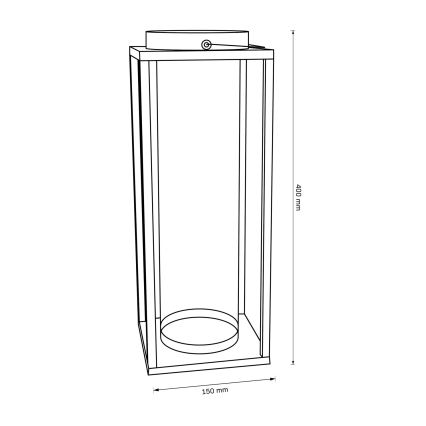LED Соларна лампа GLAMOUR LED/1,2V 600 mAh IP44 черен