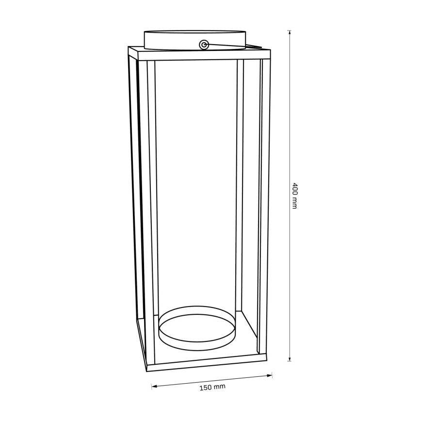 LED Соларна лампа GLAMOUR LED/1,2V 600 mAh IP44 черен