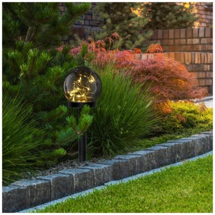 LED соларна лампа GLEAM LED/1,2V 3000K IP44 40 mAh опушена/черна