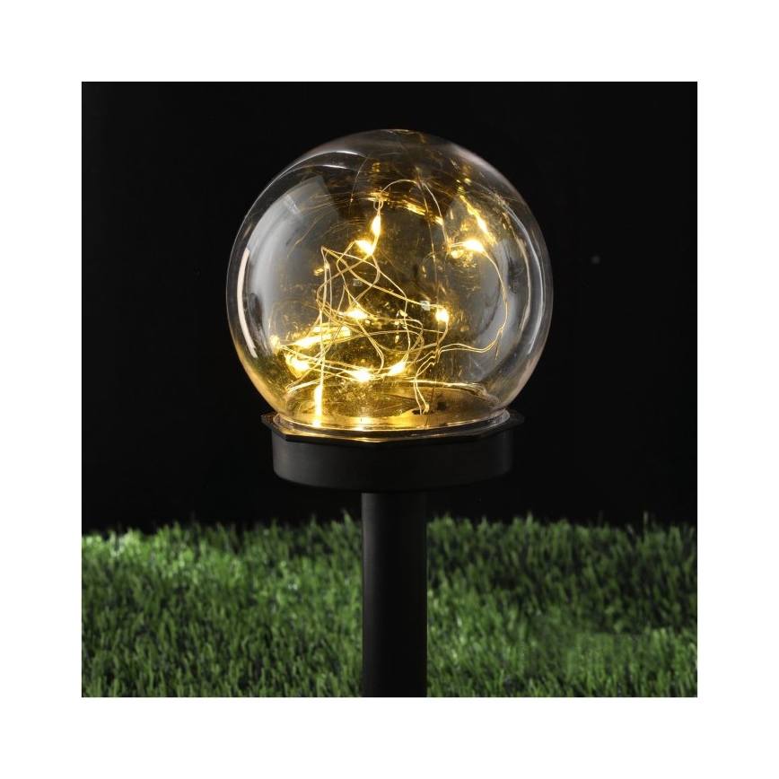 LED соларна лампа GLEAM LED/1,2V 3000K IP44 40 mAh прозрачна/черна