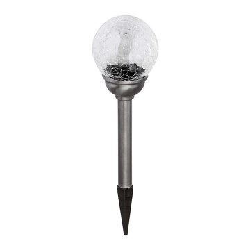 LED Соларна лампа KULA LED/1xAA IP44 матов хром