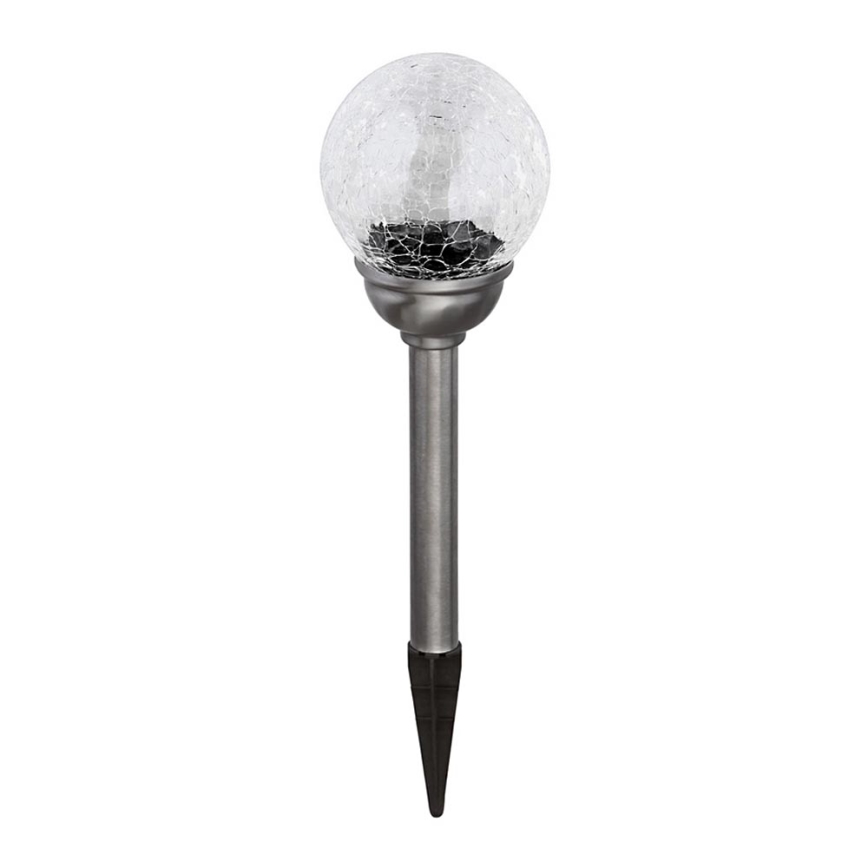 LED Соларна лампа KULA LED/1xAA IP44 матов хром