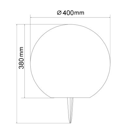 LED Соларна лампа KULA LED/3,7V 3000/4000/6500K Ø 40 cm 2000 mAh IP65 бяла