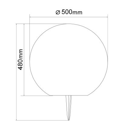 LED соларна лампа KULA LED/3,7V 3000/4000/6500K Ø 50 см 2000 mAh IP65 бяла
