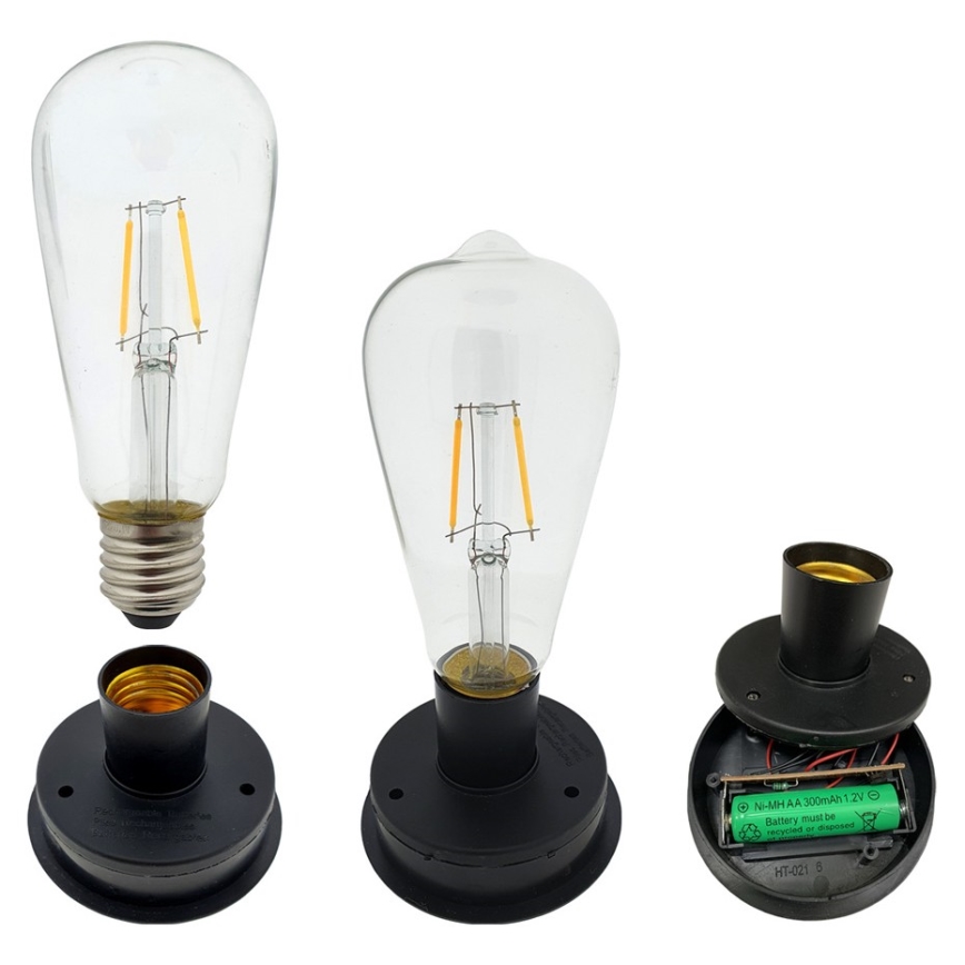 LED Соларна лампа LAURA 1xE27/1,2V 300 mAh IP44