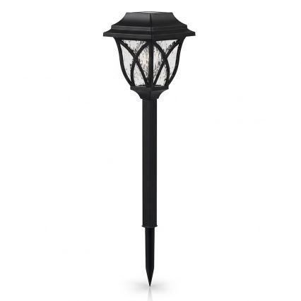 LED соларна лампа LAWN LED/1,2V 100 mAh 3000K 44 cm IP44 черна
