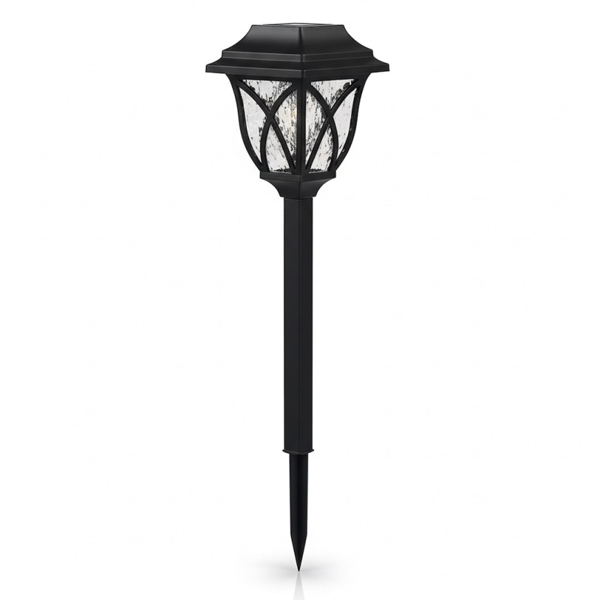 LED соларна лампа LAWN LED/1,2V 100 mAh 3000K 44 cm IP44 черна