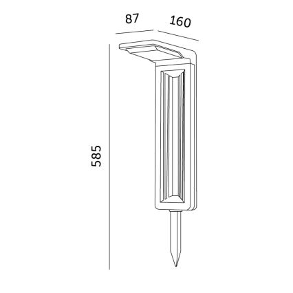 LED Соларна лампа LED/0,2W/3,7V 6500K IP44 2200 mAh
