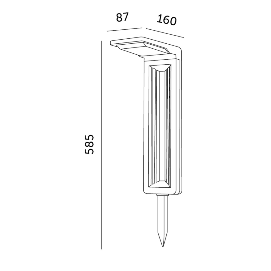 LED Соларна лампа LED/0,2W/3,7V 6500K IP44 2200 mAh