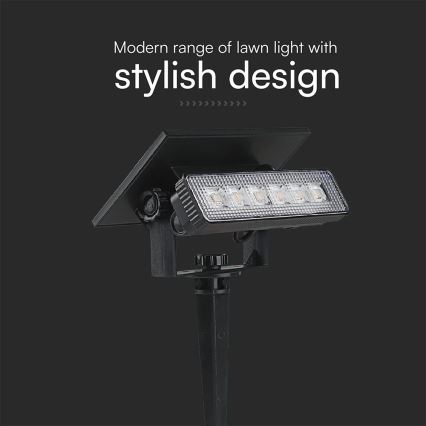 LED Соларна лампа 2в1 LED/0,9W/3,7V 3000K IP65 1200 mAh черна