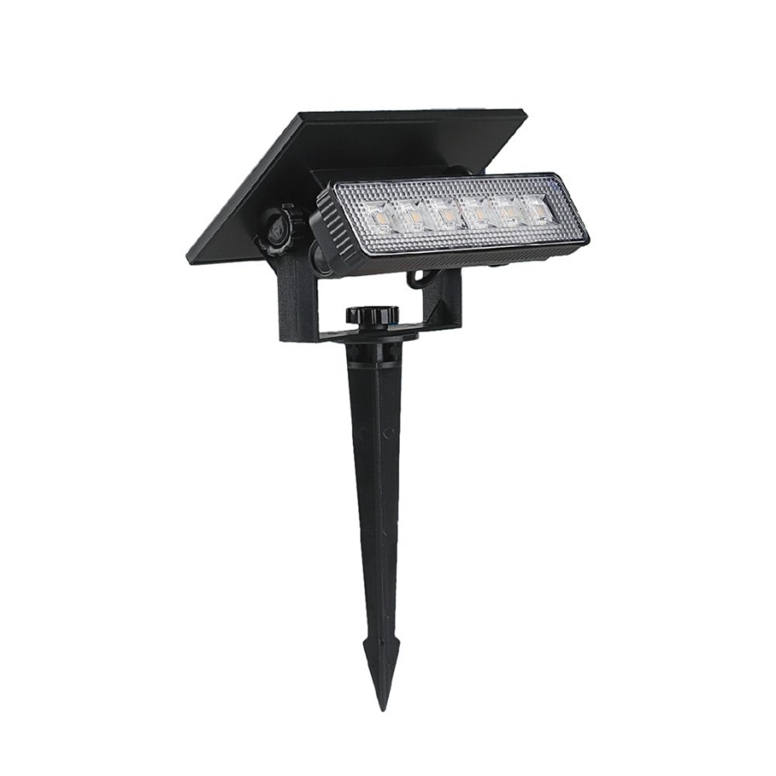 LED Соларна лампа LED/0,9W/3,7V 3000K IP65 черен
