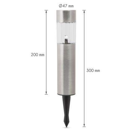 LED Соларна лампа LED/1x2/3AAA IP44