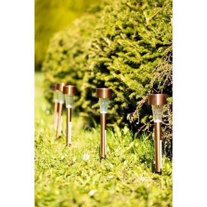 LED Соларна лампа LED/2V IP44 мед