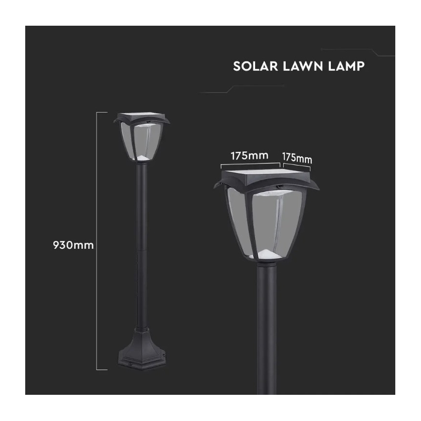 LED Соларна лампа LED/2W/230V 93 cм 3000/6000K IP65