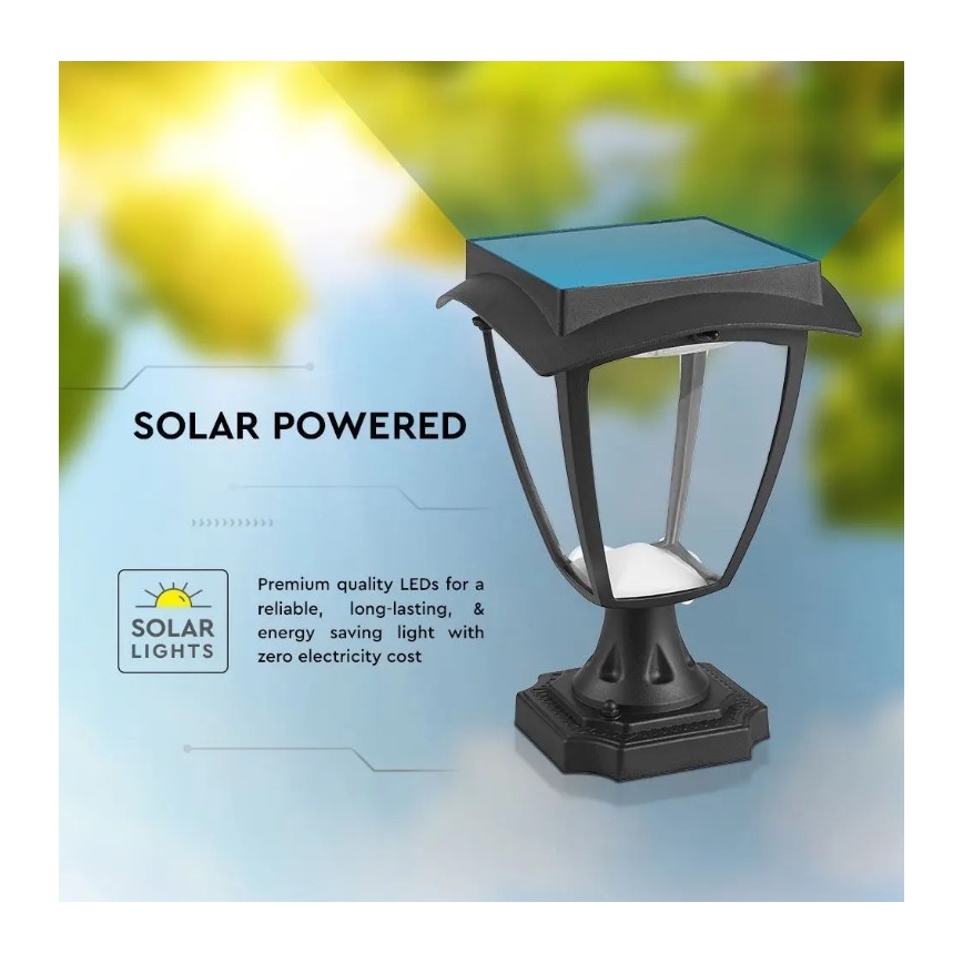 LED Соларна лампа LED/2W/3,7V 3000/6000K IP65 2200 mAh