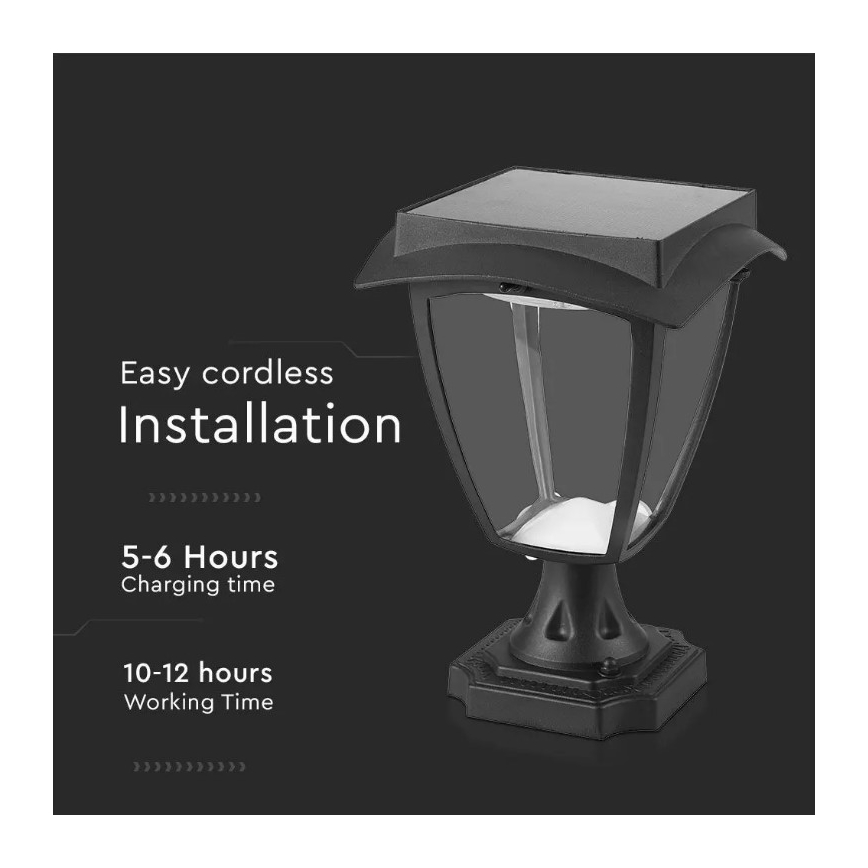 LED Соларна лампа LED/2W/3,7V 3000/6000K IP65 2200 mAh