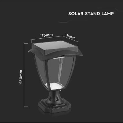 LED Соларна лампа LED/2W/3,7V 3000/6000K IP65 2200 mAh