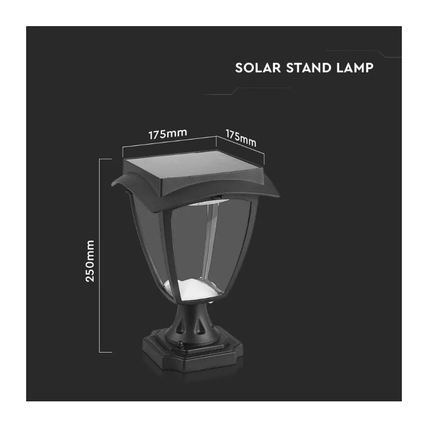LED Соларна лампа LED/2W/3,7V 3000/6000K IP65 2200 mAh