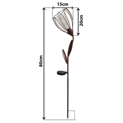 LED Соларна лампа LILLY 1xE27/1,2V IP44