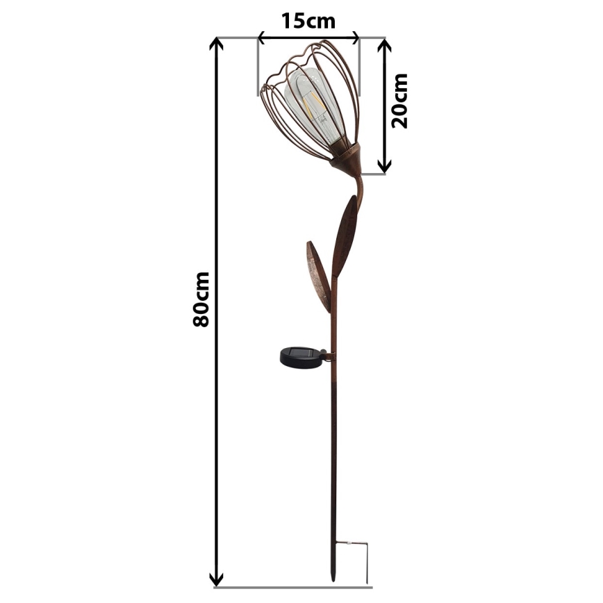 LED Соларна лампа LILLY 1xE27/1,2V IP44