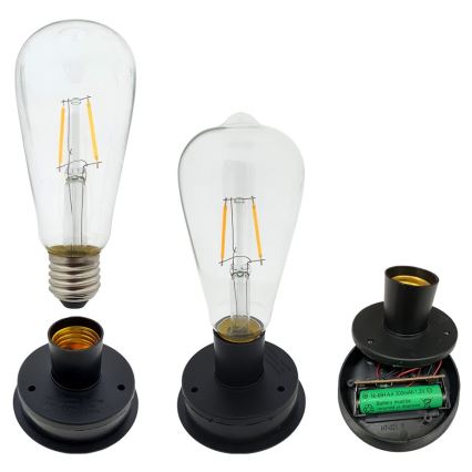 LED Соларна лампа LINDA 1xE27/1,2V IP44