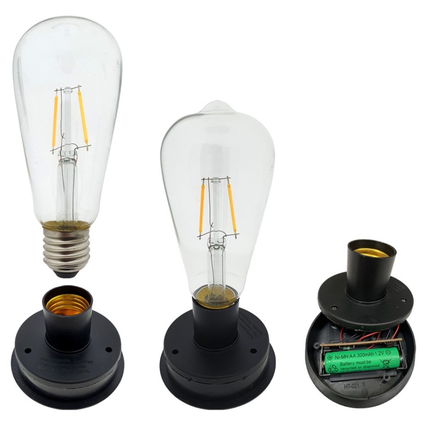 LED Соларна лампа LORETA 1xE27/1,2V 600 mAh IP44