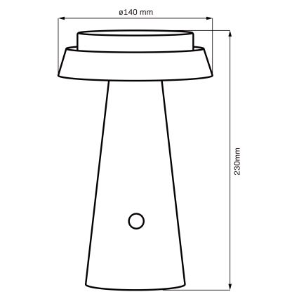 LED регулируема сензорна соларна лампа MARAKESZ LED/3,7V USB 3600 mAh 1800/2700/3000K IP54 сива