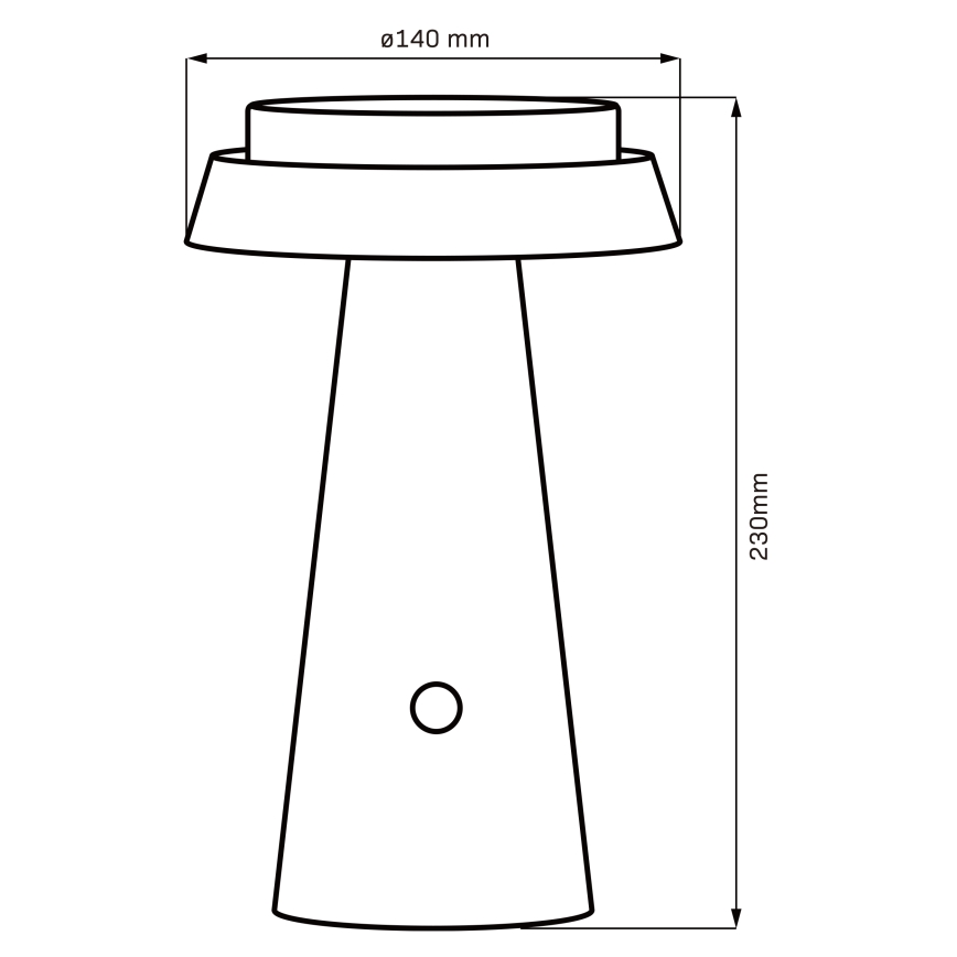 LED регулируема сензорна соларна лампа MARAKESZ LED/3,7V USB 3600 mAh 1800/2700/3000K IP54 сива