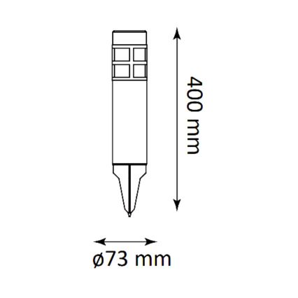 LED Соларна лампа MARK LED/1,2V 200 mAh IP44