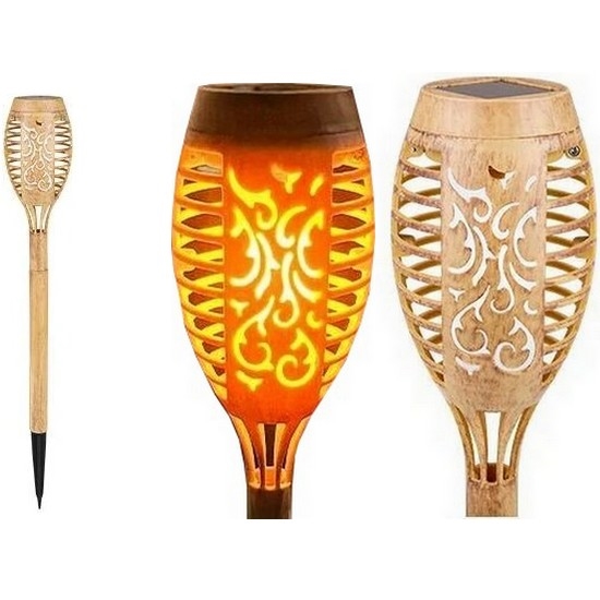 LED соларна лампа MINISPARK BAMBOO LED/1,8W/5,5V IP44 600 mAh бежова