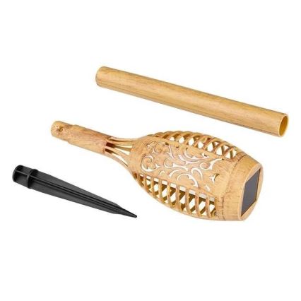 LED Соларна лампа MINISPARK BAMBOO LED/1,8W/5,5V IP44 бежов