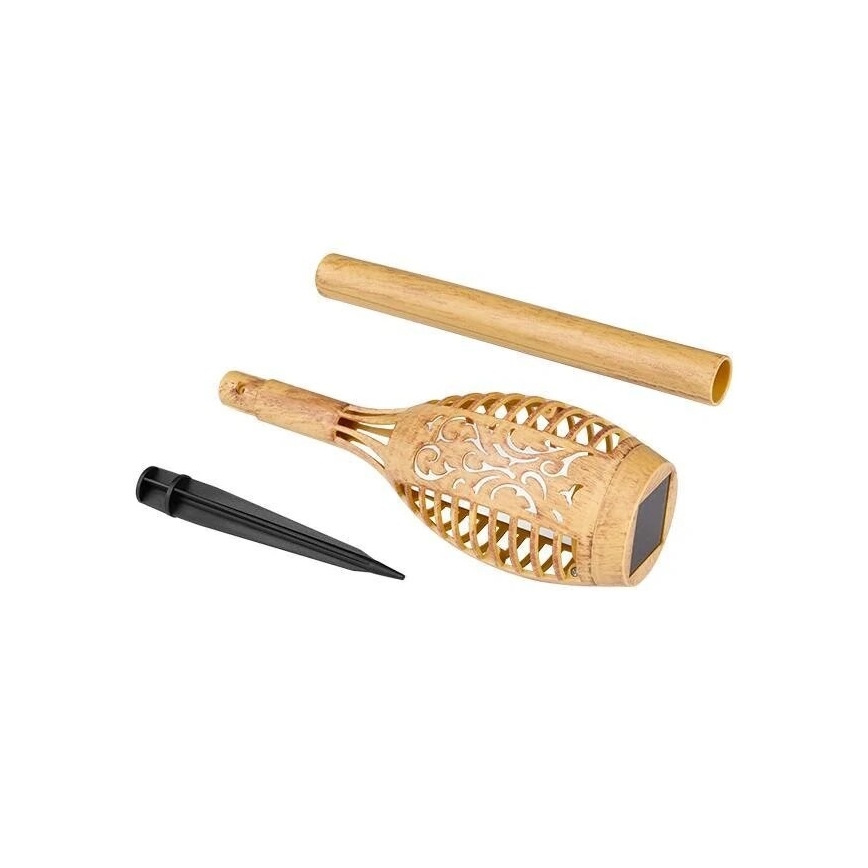 LED Соларна лампа MINISPARK BAMBOO LED/1,8W/5,5V IP44 бежов