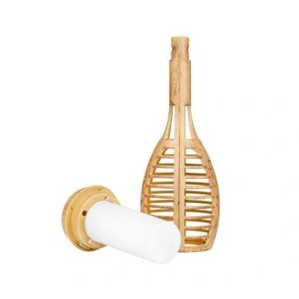 LED Соларна лампа MINISPARK BAMBOO LED/1,8W/5,5V IP44 бежов