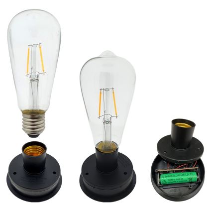 LED Соларна лампа MOLLY 1xE27/1,2V IP44