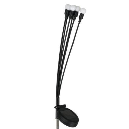 LED Соларна лампа MULTI LED/0,06W/1,2V 150 mAh IP44 черен