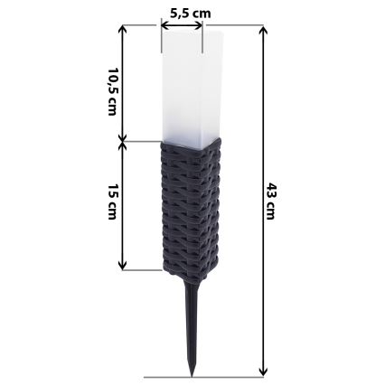 LED Соларна лампа RABBIA LED/1,2V IP44
