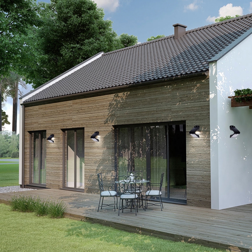 LED соларна лампа с датчик за движение и здрач LED/1,5W/1200 mAh 3,7V IP65