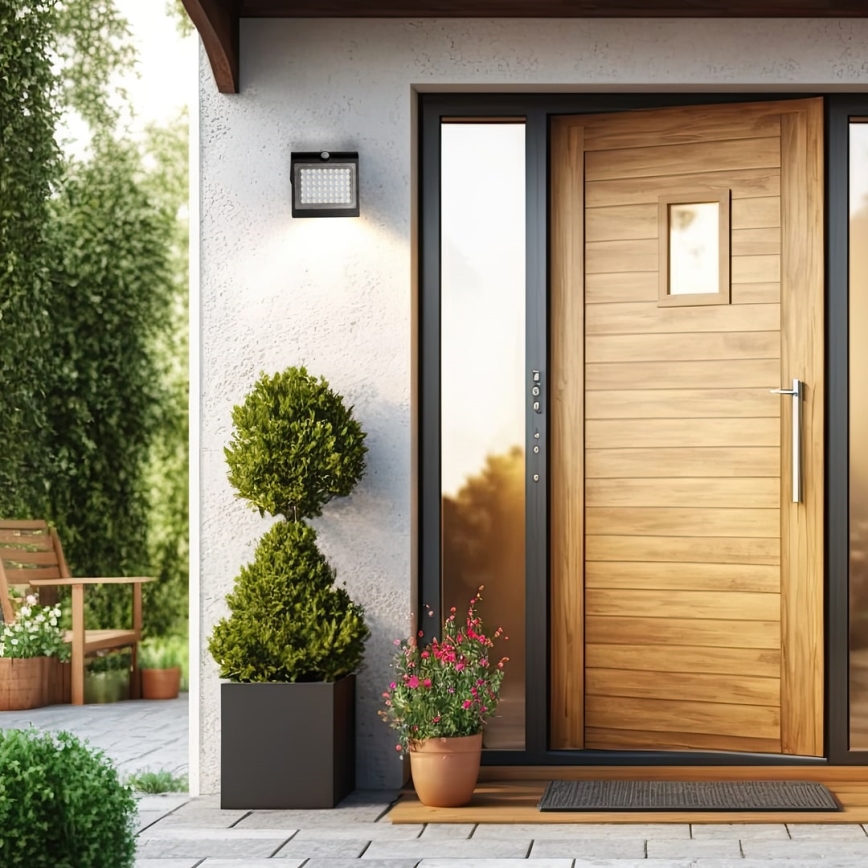 LED соларна лампа с датчик за движение и здрач LED/3,2W/2000 mAh 3,7V IP65