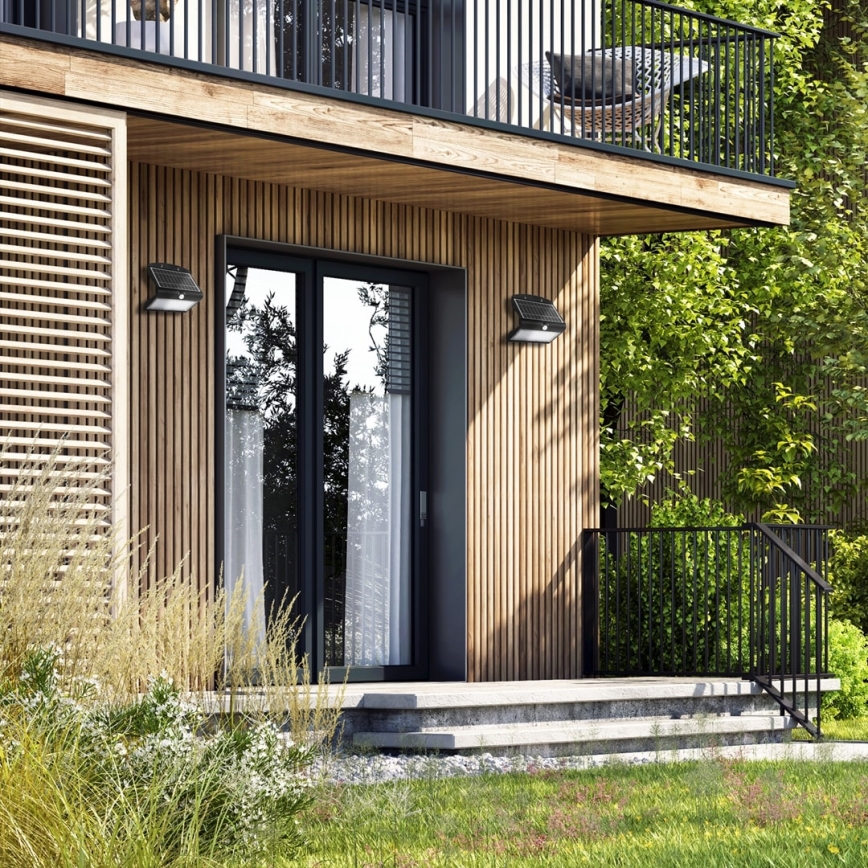 LED соларен осветител с датчик за движение и здрач LED/6,8W/4000 mAh 3,7V IP65