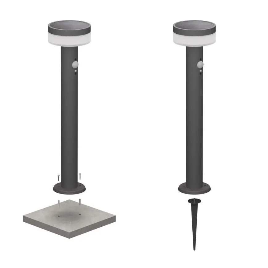 LED соларна лампа със сензор LED/2W/3,7V 1200 mAh IP44 50 см