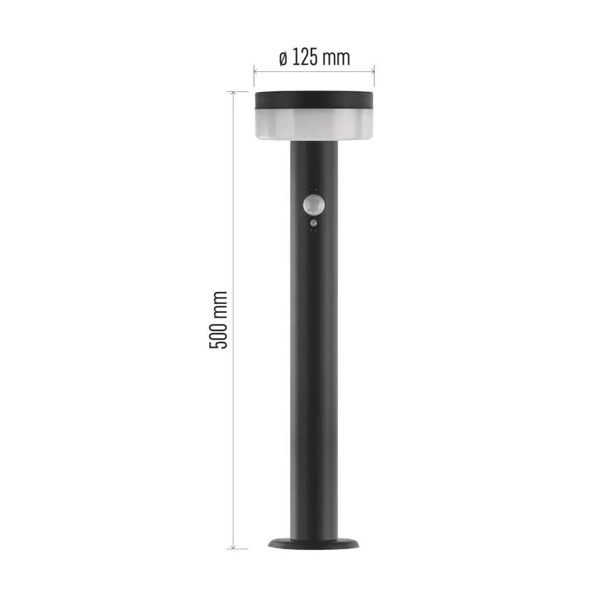 LED соларна лампа със сензор LED/2W/3,7V 1200 mAh IP44 50 см
