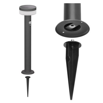 LED соларна лампа със сензор LED/2W/3,7V 1200 mAh IP44 80 см