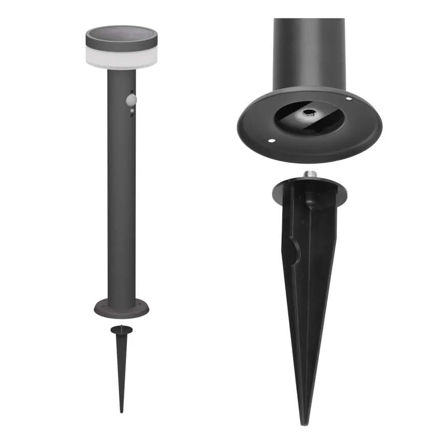 LED соларна лампа със сензор LED/2W/3,7V 1200 mAh IP44 80 см