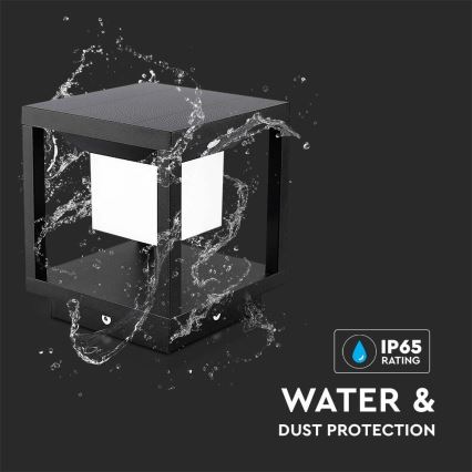 LED соларна лампа с сензор LED/2W/5,5V 3000K IP65 2600 mAh черна