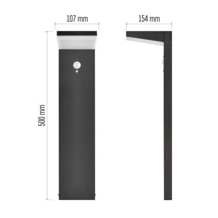 LED соларна лампа със сензор LED/4,4W/3,7V 2200 mAh IP44