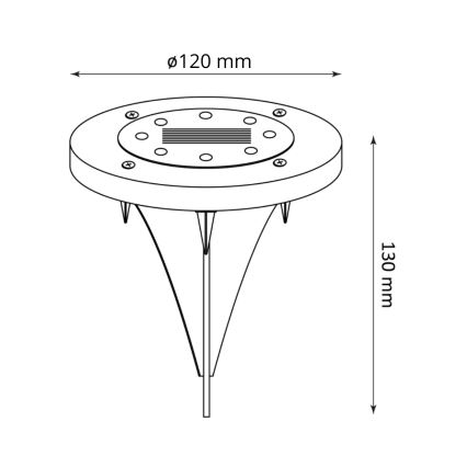 LED Соларна лампа SOL LED/1,2V 300 mAh IP44