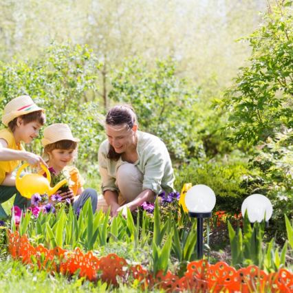 LED соларна лампа SPHERE LED/1,2V 4000K IP44 40 mAh Ø 10 cm